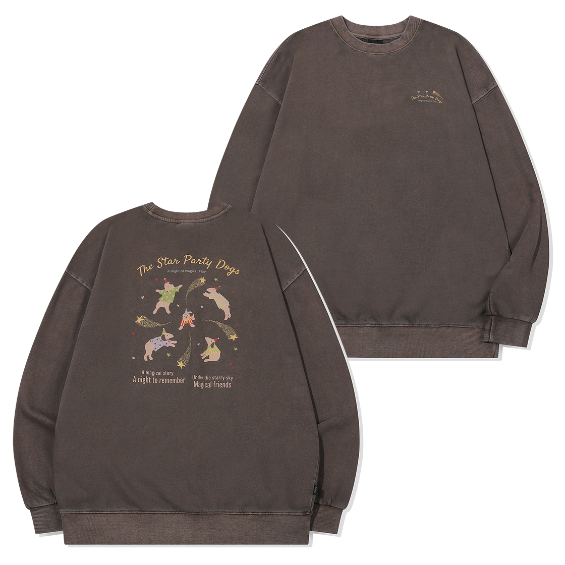 꼼파뇨 스타 퍼피 스웨트셔츠 브라운(CPGN STUDIO Star Puppy Sweatshirt Brown) - 1