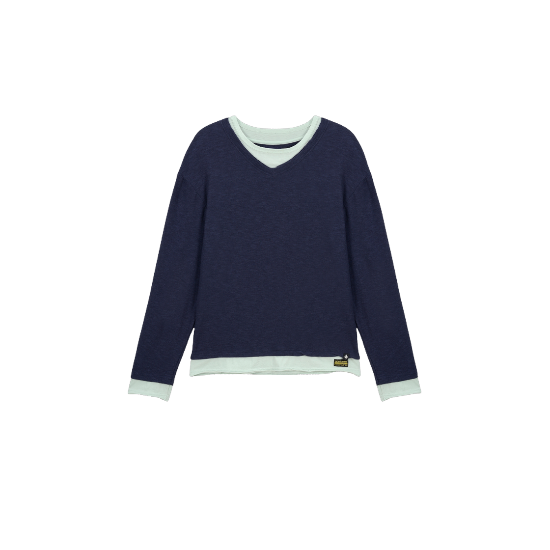 베이컨트 아카이브 (남성) 헤이든 브이넥 레이어드 롱슬리브 네이비(Vacant Archive (Men) Hayden V-Neck Layered Long Sleeve Navy) - 1