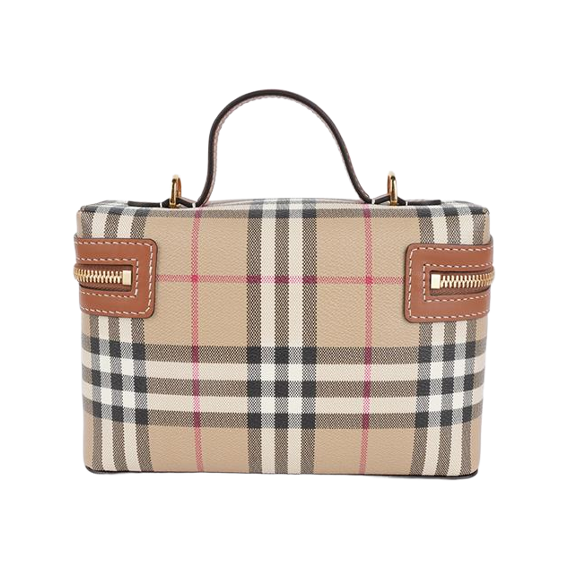 [20% 쿠폰] 버버리 체크 베니티 백 아카이브 베이지 브라이어 브라운([20% 쿠폰] Burberry Check Vanity Bag Archive Beige Briar Brown) - 4