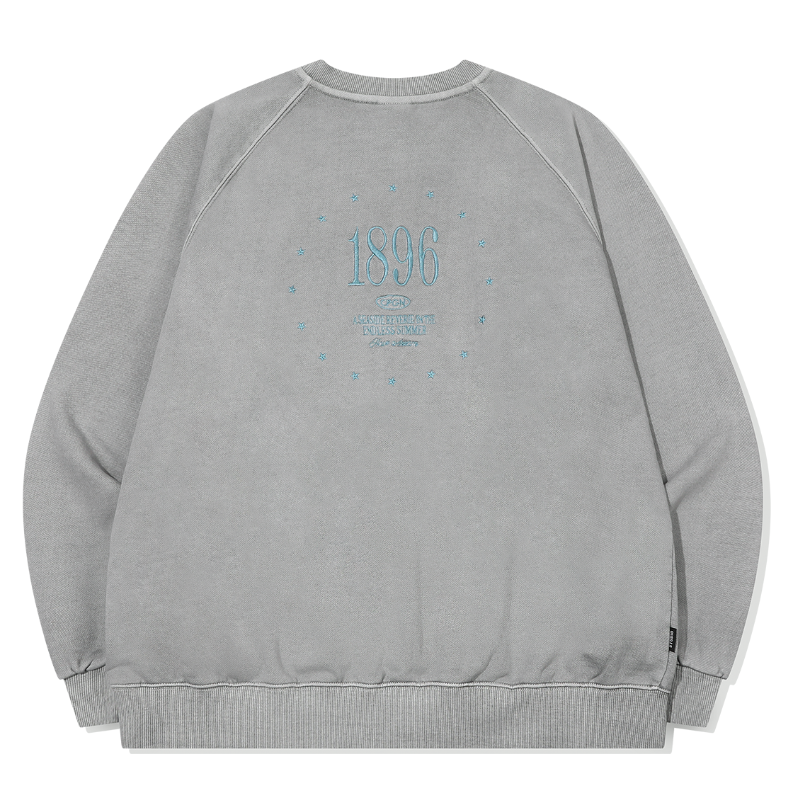 C26FB38 CPGN STUDIO 1896 Star Embroidery Raglan Pigment Sweatshirt Ghost Gray
