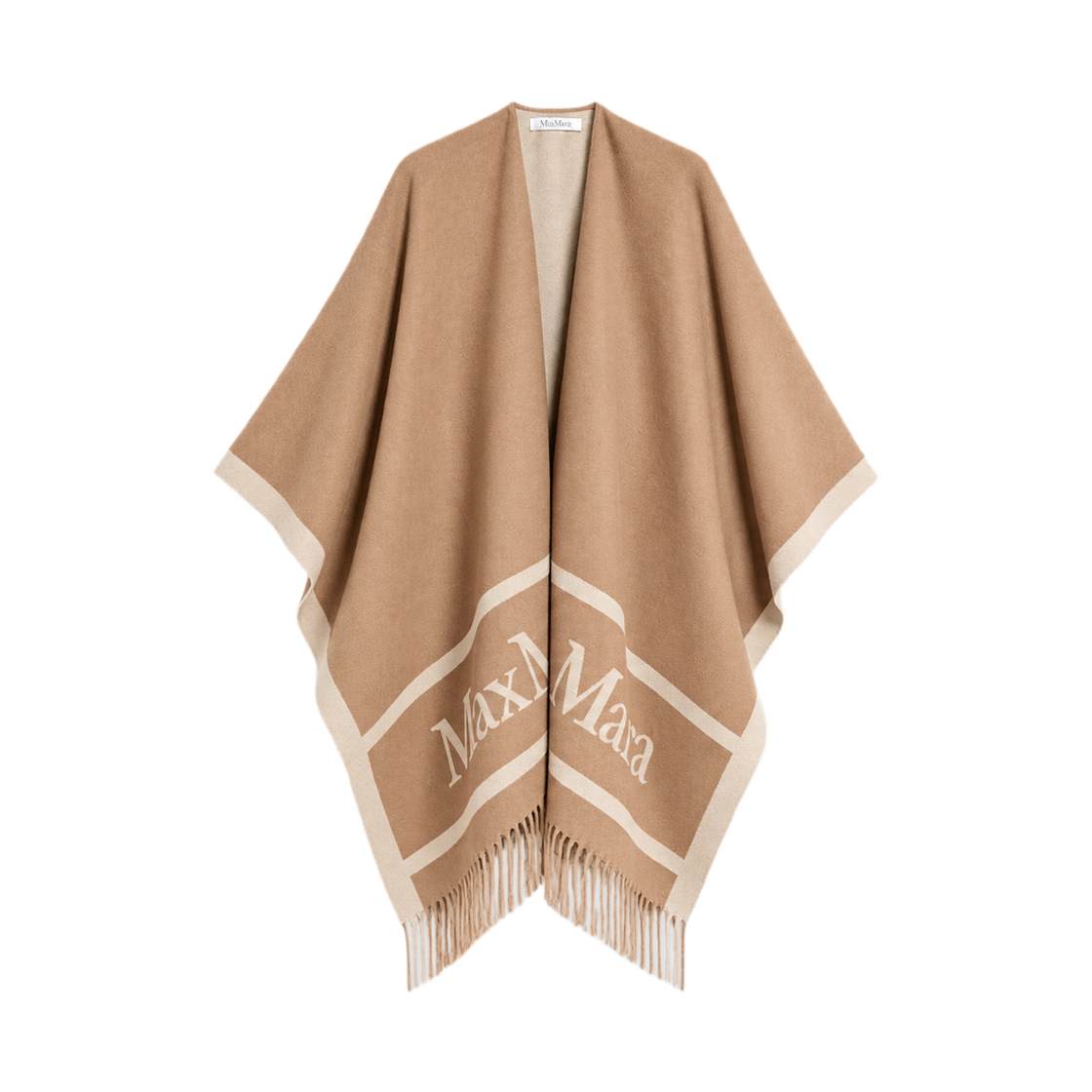 HILDE 002 [20% 쿠폰] (W) Max Mara Hilde Accessori Jacquard Wool Poncho Camel