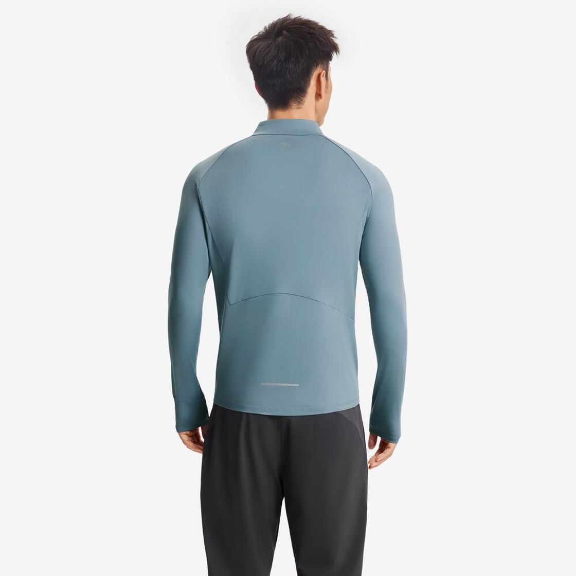데카트론 남성 하프집 러닝 긴팔 티 런 드라이 500 리버 그레이(Decathlon Men's Half-Zip Long-Sleeved Running T-Shirt Run Dry 500 River Grey) - 4