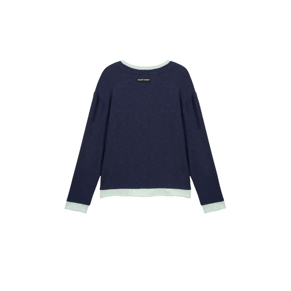 베이컨트 아카이브 (남성) 헤이든 브이넥 레이어드 롱슬리브 네이비(Vacant Archive (Men) Hayden V-Neck Layered Long Sleeve Navy) - 2