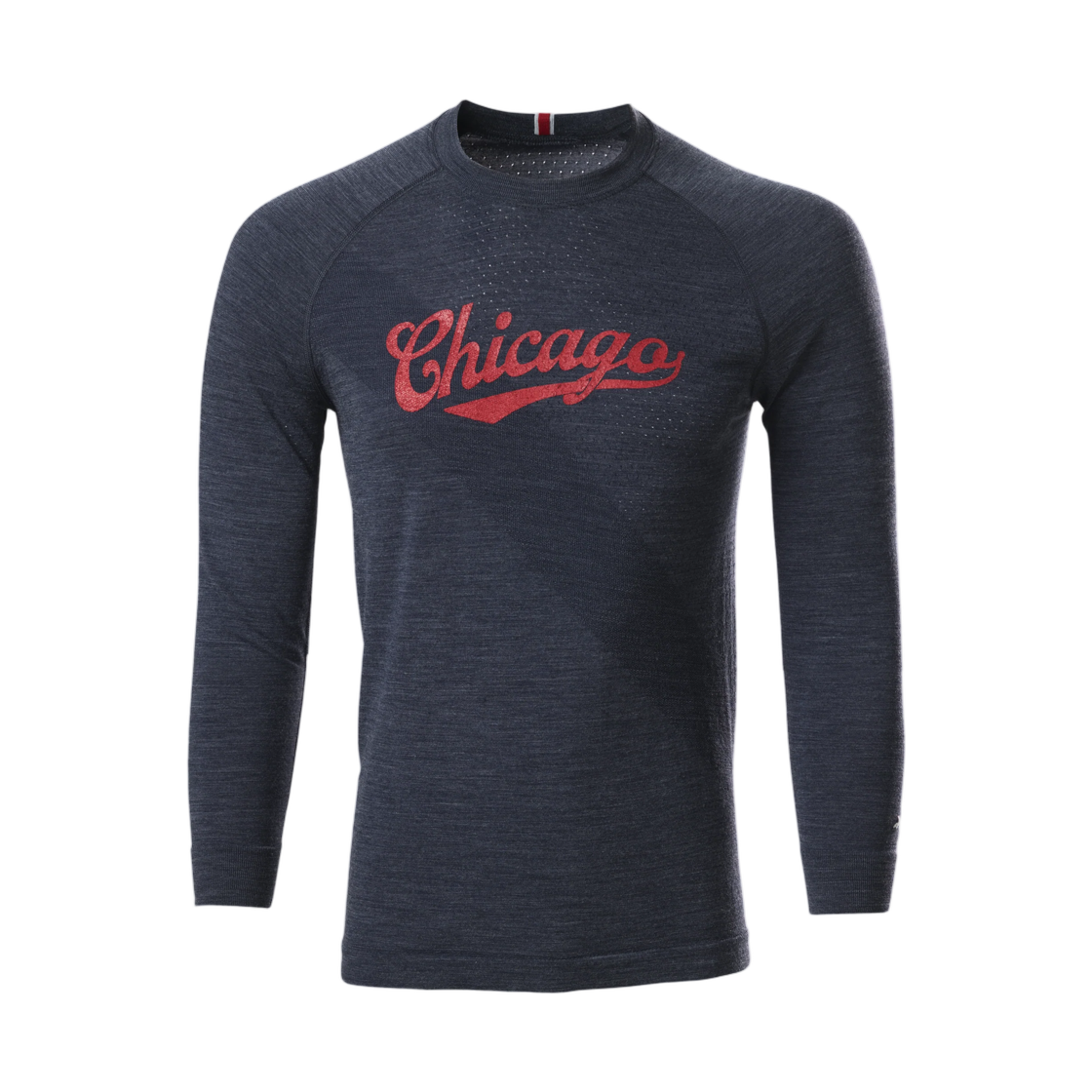 트랙스미스 브라이튼 베이스 레이어 시카고 네이비 크랜베리(Tracksmith Brighton Base Layer Chicago Navy Cranberry)