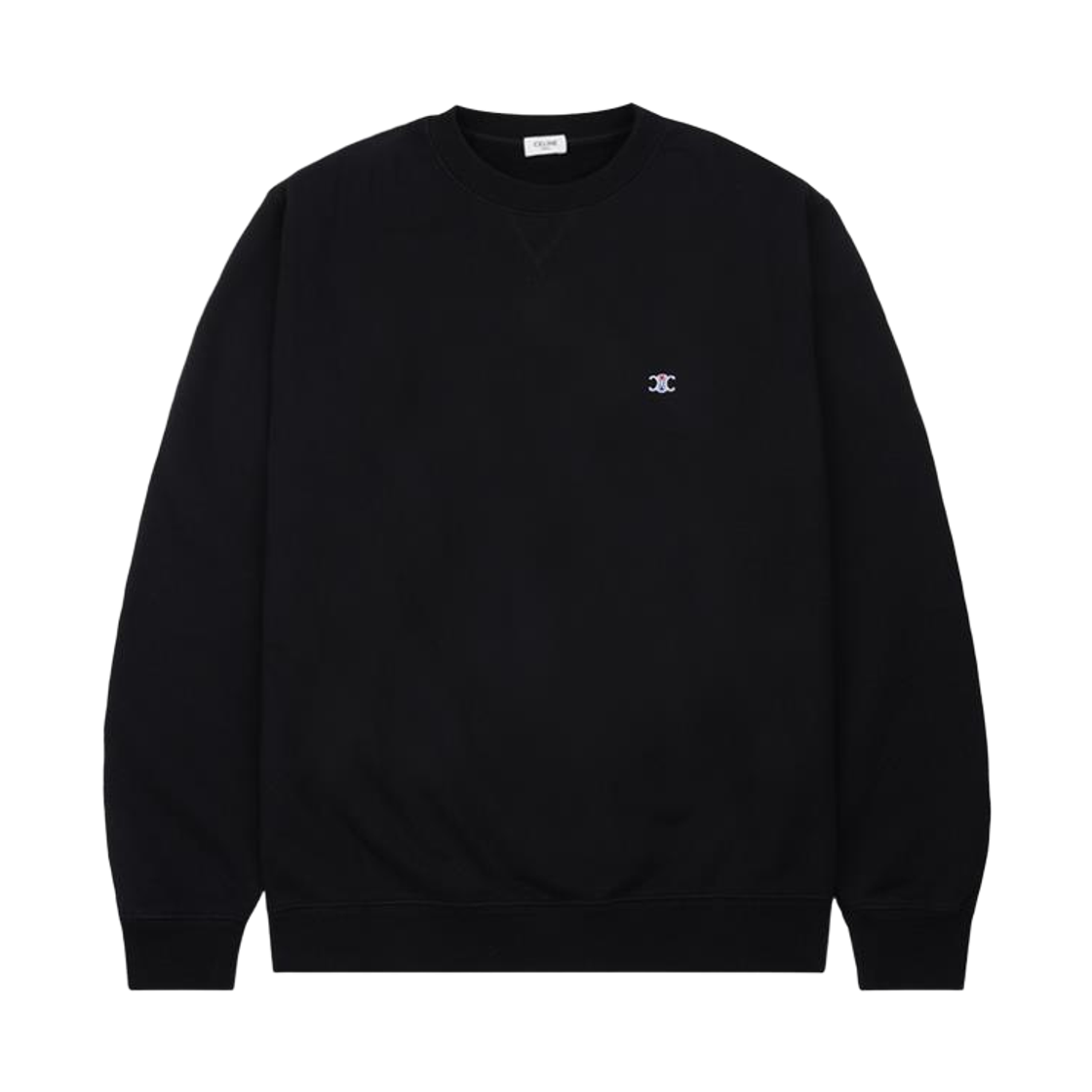RY12I1233 GKE7 [20% 쿠폰] Celine Cotton Fleece Sweatshirt Black White