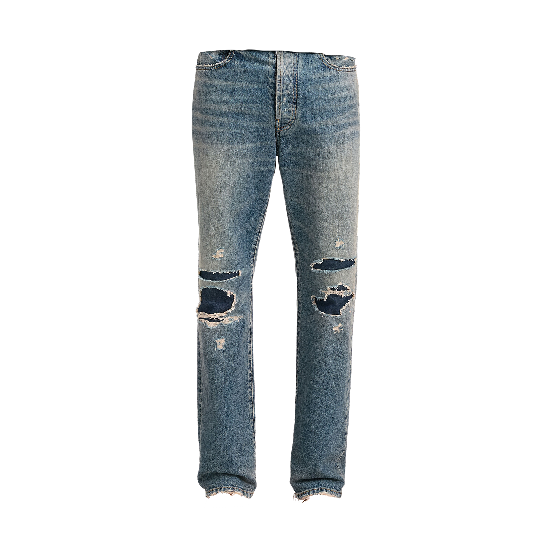 S67LA0053M30066965 Maison Margiela Distressed Denim Jeans Blue Jeans