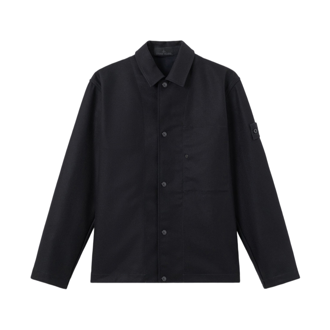 L2S1512000-20S0F24-V0029 Stone Island 1200020 Wool Nylon Flannel_S.I. Ghost Regular-Fit Overshirt with Chest Pocket - 26FW