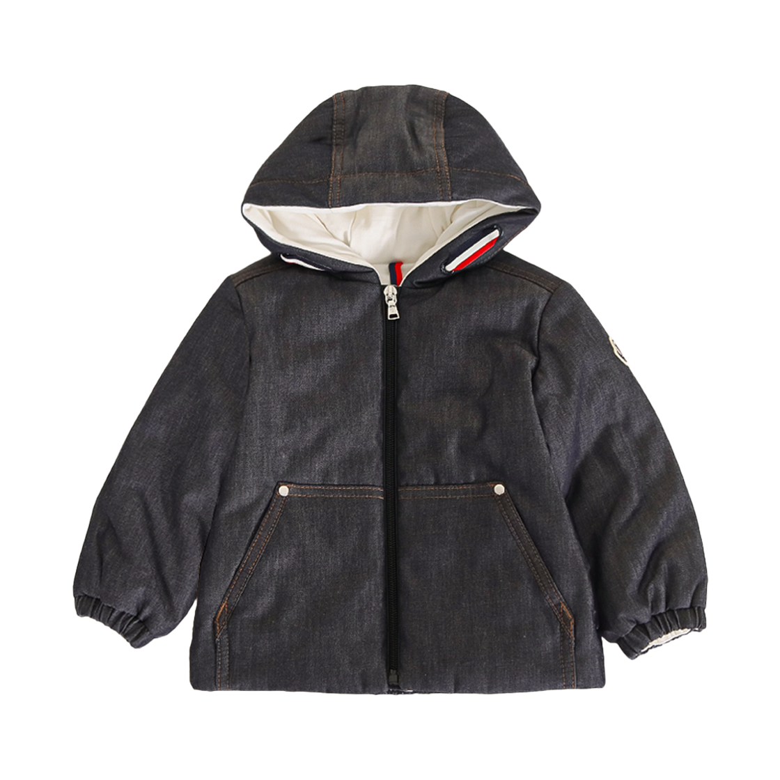 L29511A00006 599LQ 77A [20% 쿠폰] (Kids) Moncler Alaric Denim Hooded Down Jacket Dark Blue - 26FW