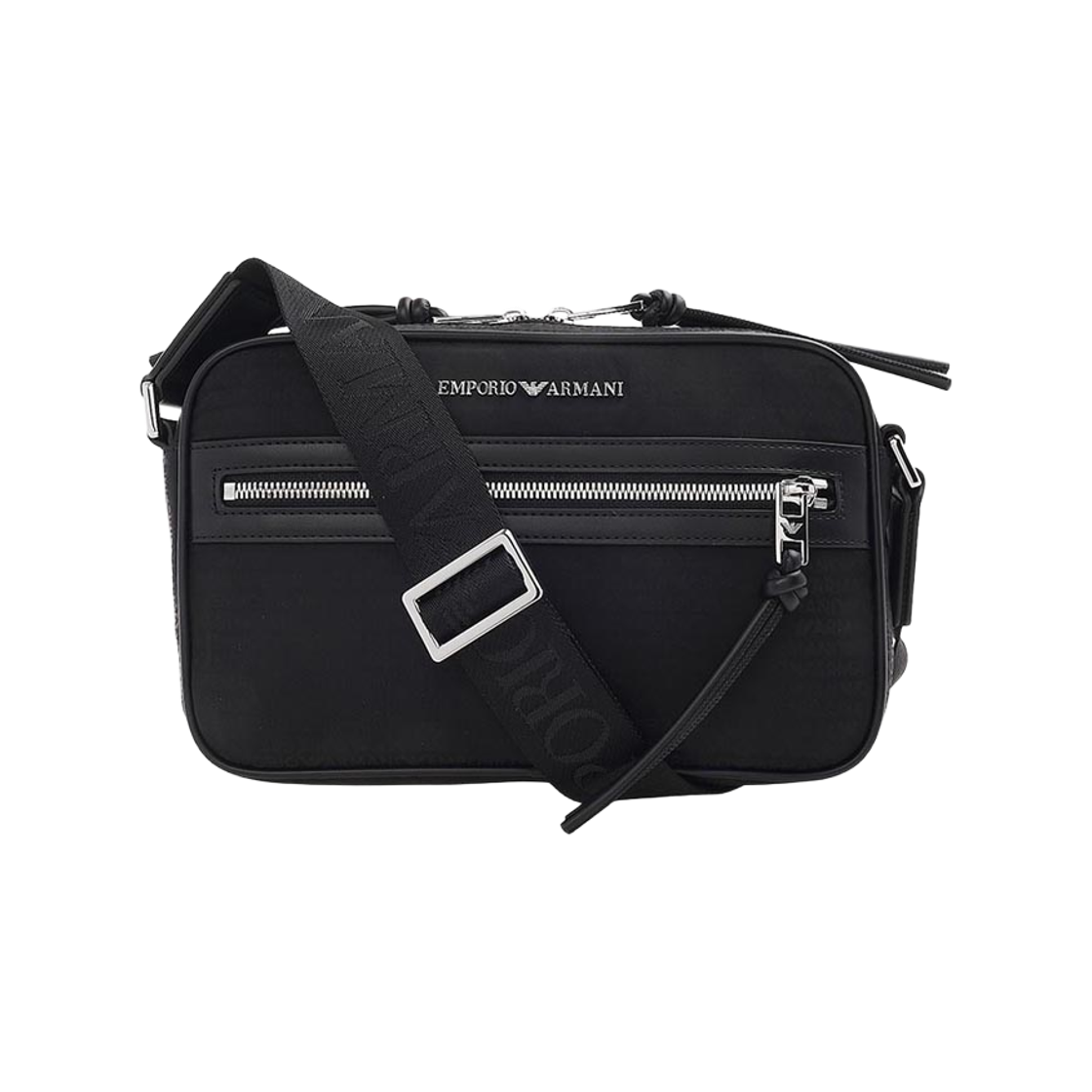 EM005399AF14637UC001 Emporio Armani Monogram Crossbody Bag Black