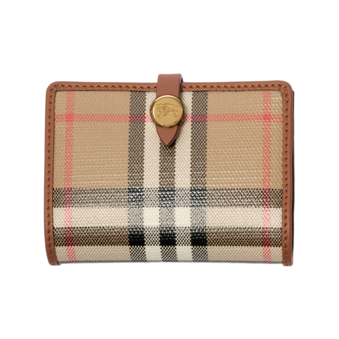 8131243 Burberry Check Business Card Case Archive Beige
