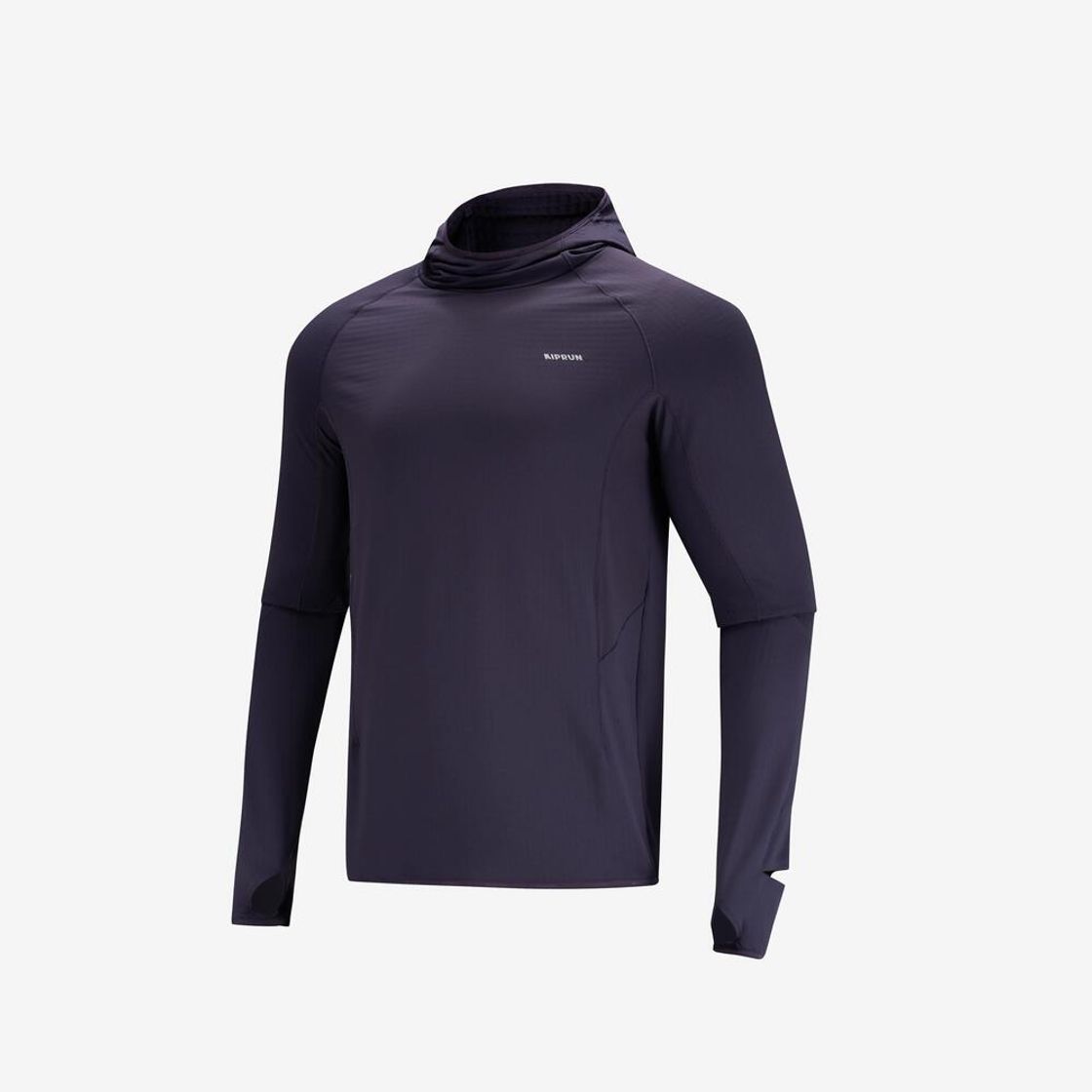 데카트론 남성 러닝 후디 런 웜 500 다크 오버진(Decathlon Men's Running Hoodie Run Warm 500 Dark Aubergine) - 2