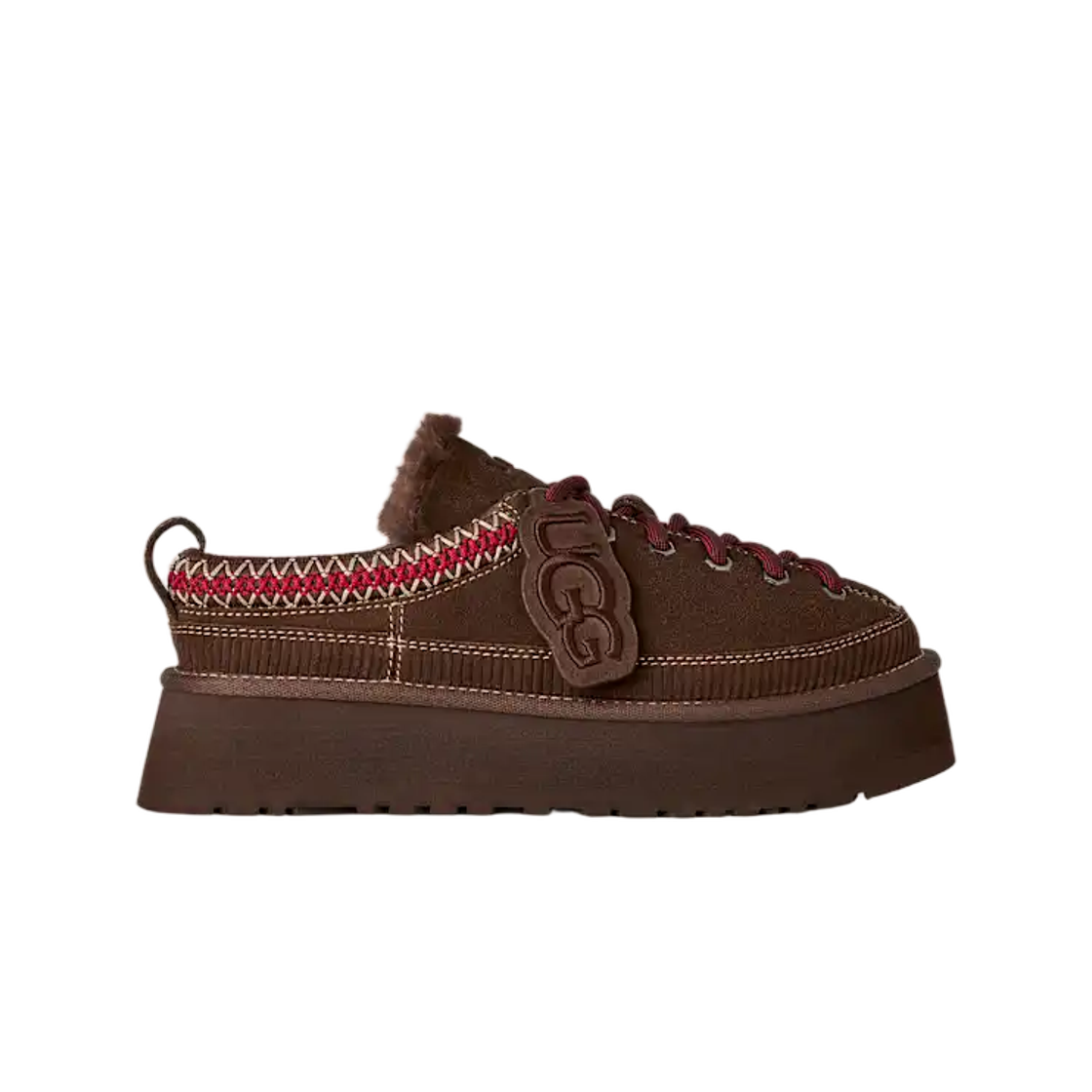 1180361-BCDR (W) UGG Heritage Lace-Up Slipper Burnt Cedar