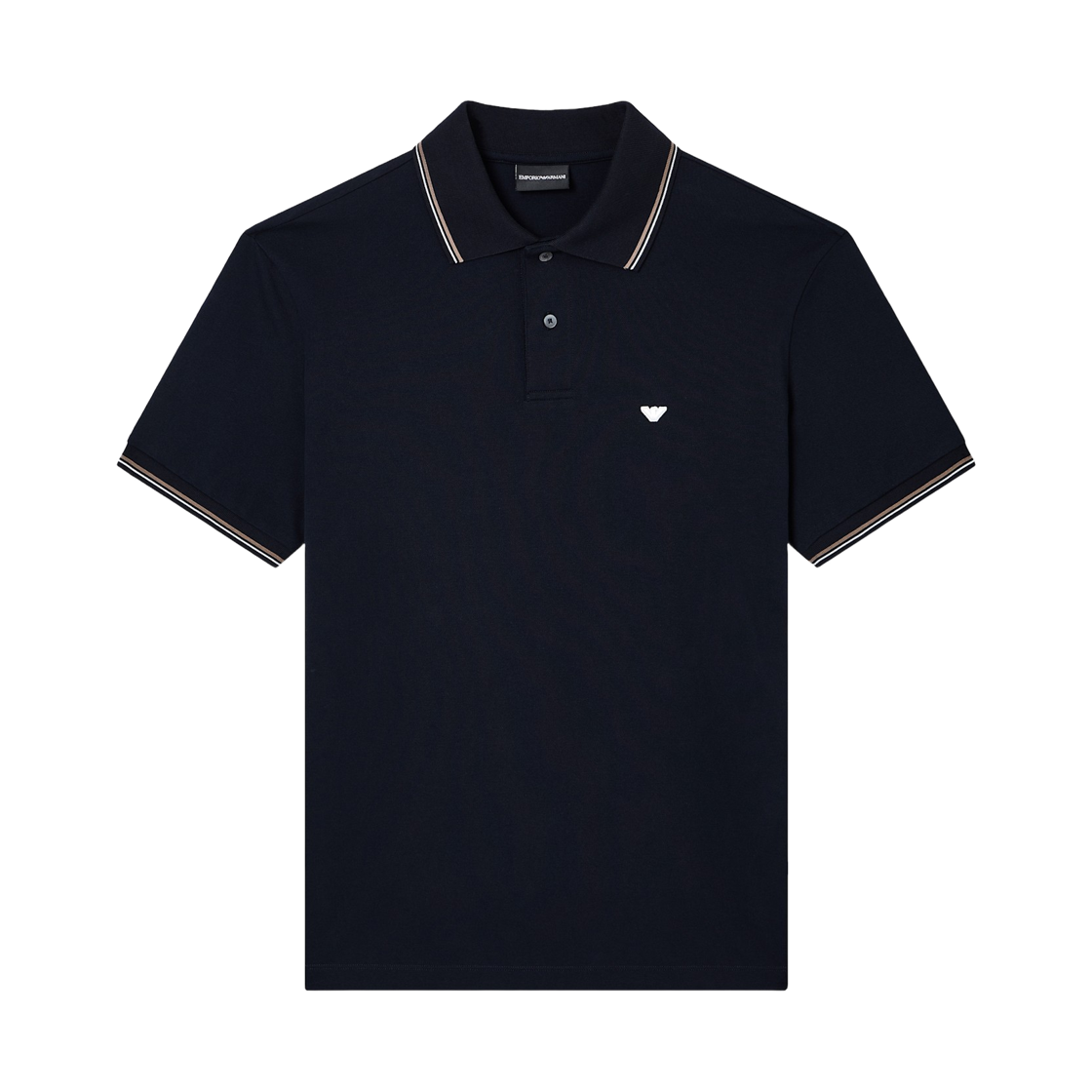EM004607AF23090UB118 Emporio Armani Polo Shirt Essentials in Regular Fit Cotton Jersey Navy Blue
