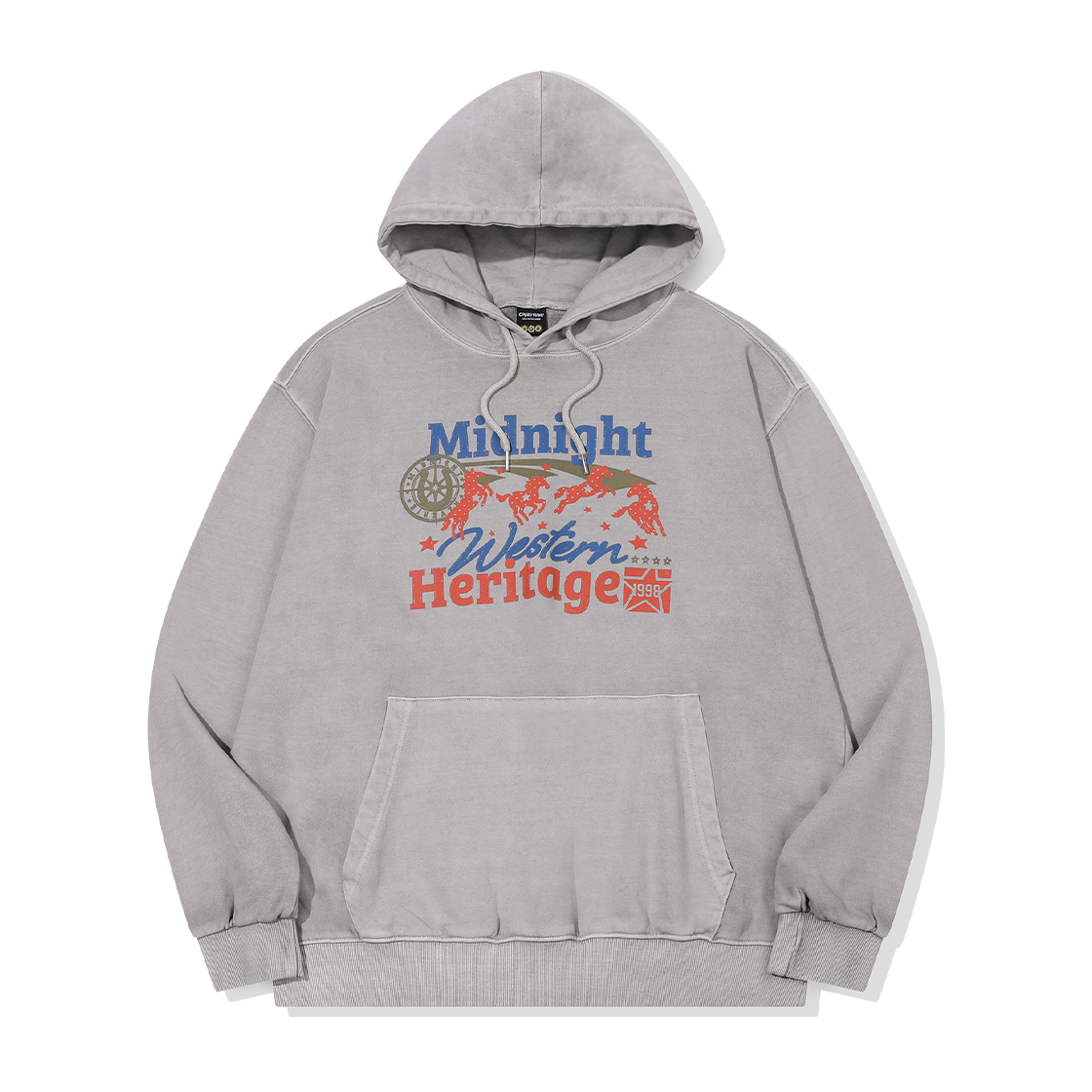 C26FB12 CPGN STUDIO Midnight Pigment Hoodie Ghost Gray