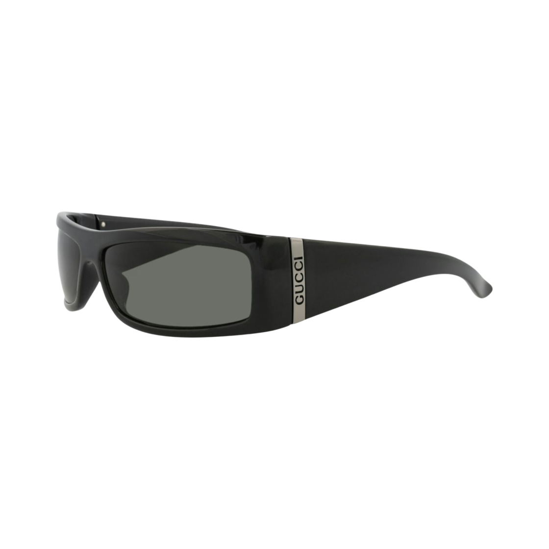 GG1492S-007 Gucci Shield Frame Injection Sunglasses Black Grey