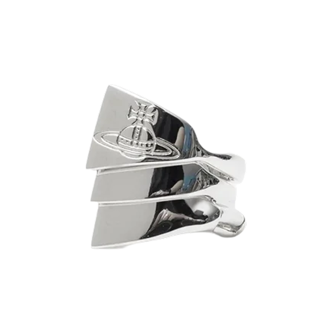 64010002-01P019-IM Vivienne Westwood Knuckleduster Ring Silver