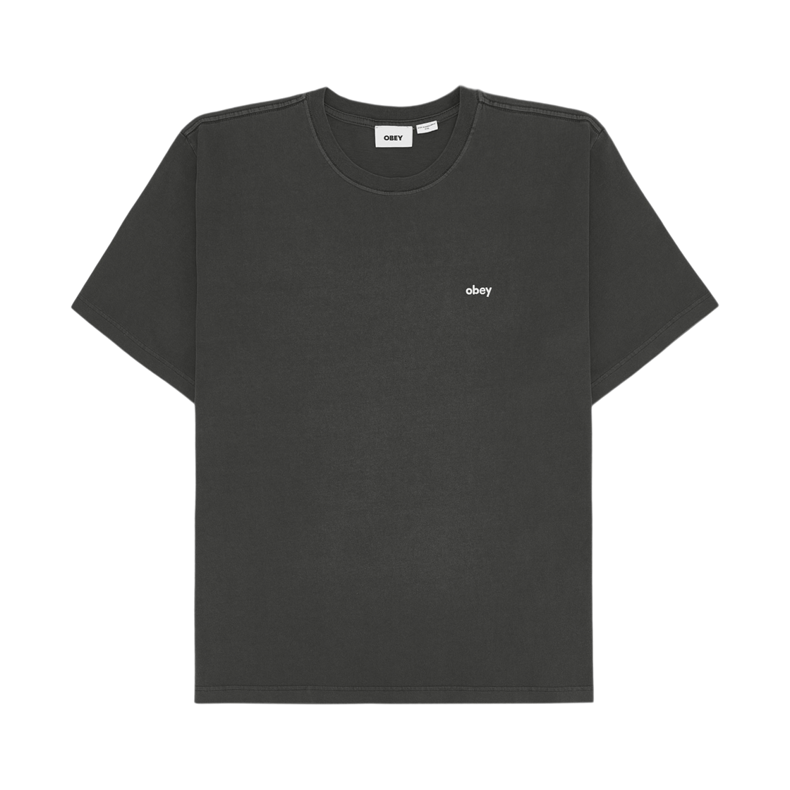 오베이 로워케이스 피그먼트 티셔츠 피그먼트 디지털 블랙(Obey Lowercase Pigment T-Shirt Pigment Digital Black) - 1