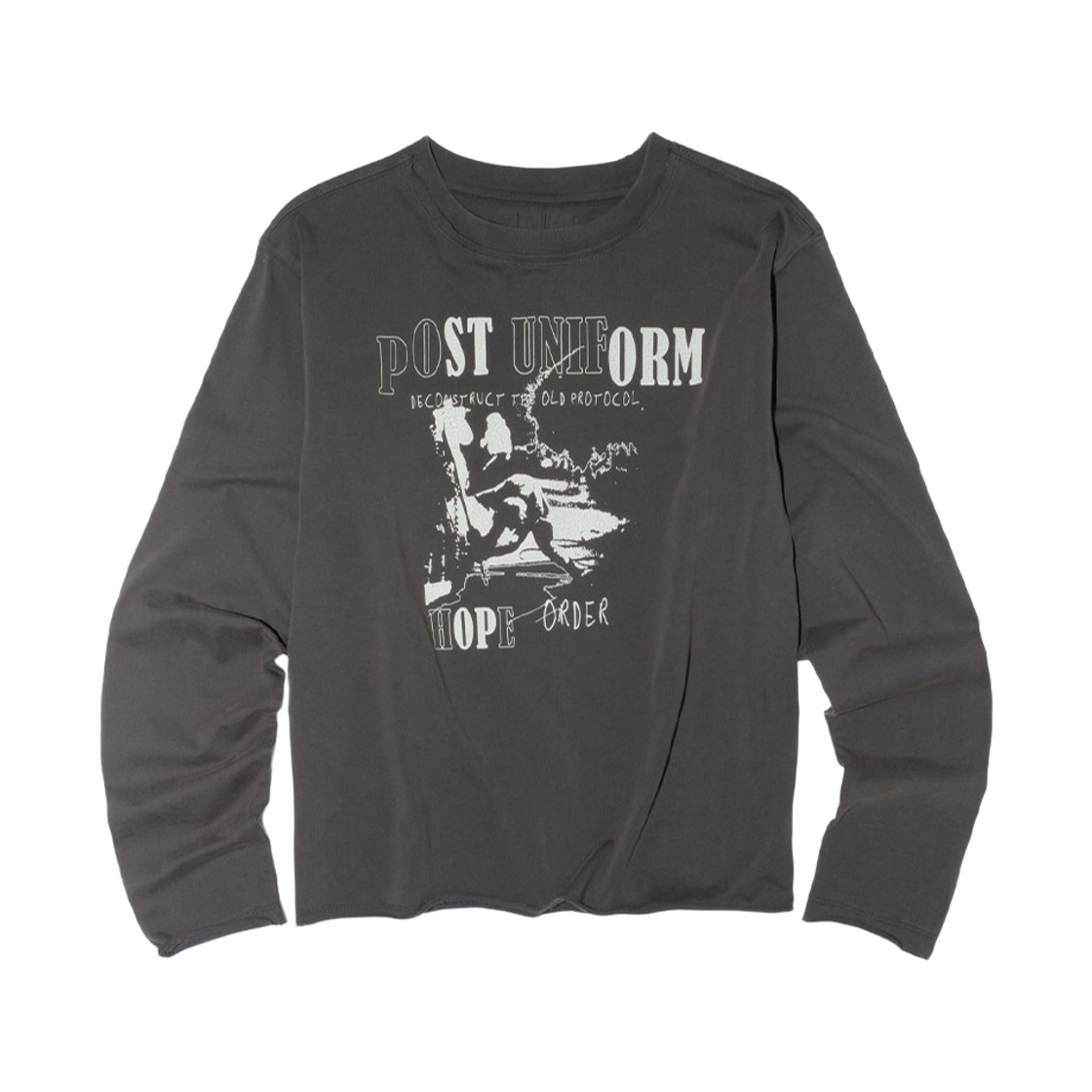 이티씨이 포스트 유니폼 롱슬리브 티 차콜(ETCE Post Uniform L/S Tee Charcoal)