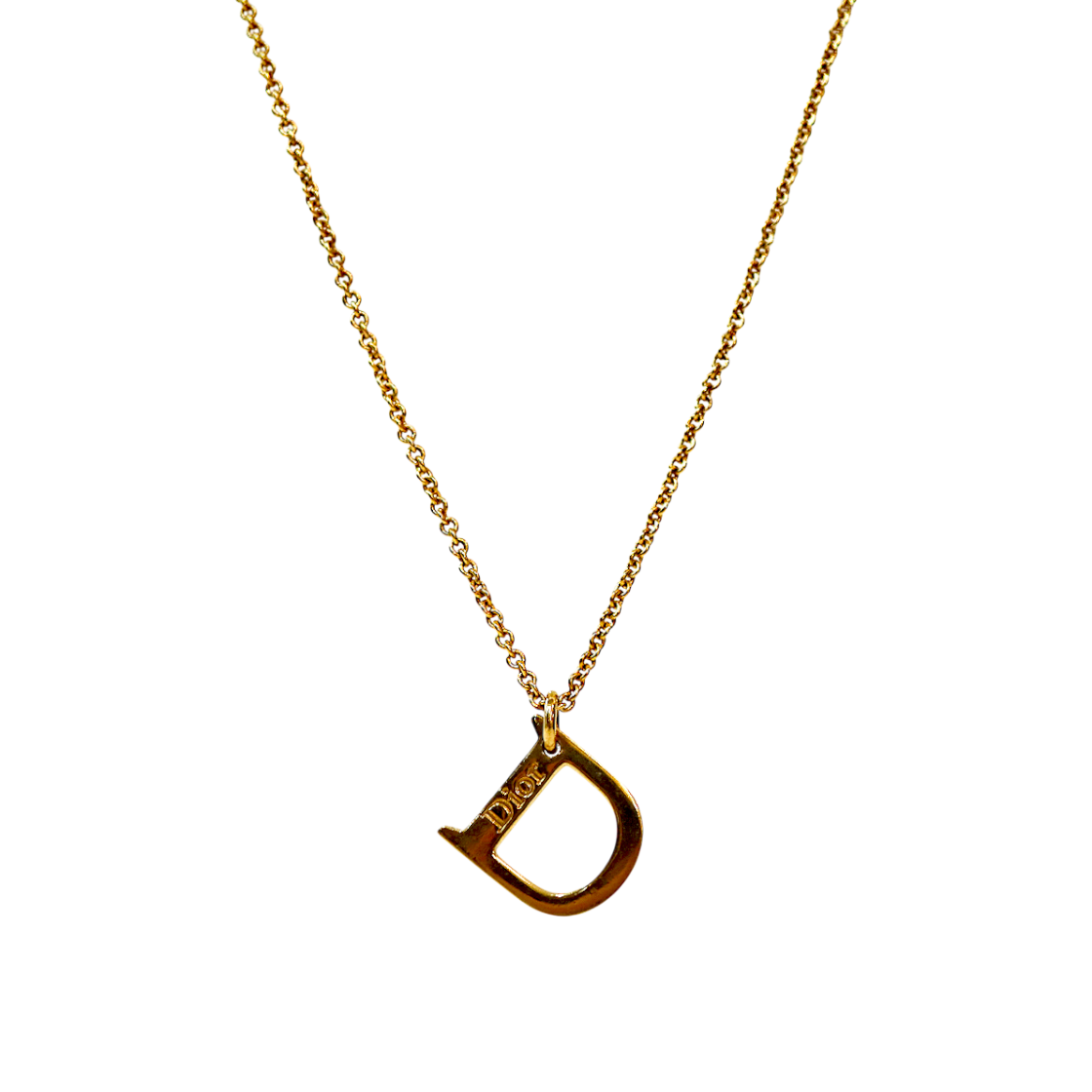 ITOLB6I9QKFS Dior Cubic D Gold Necklace