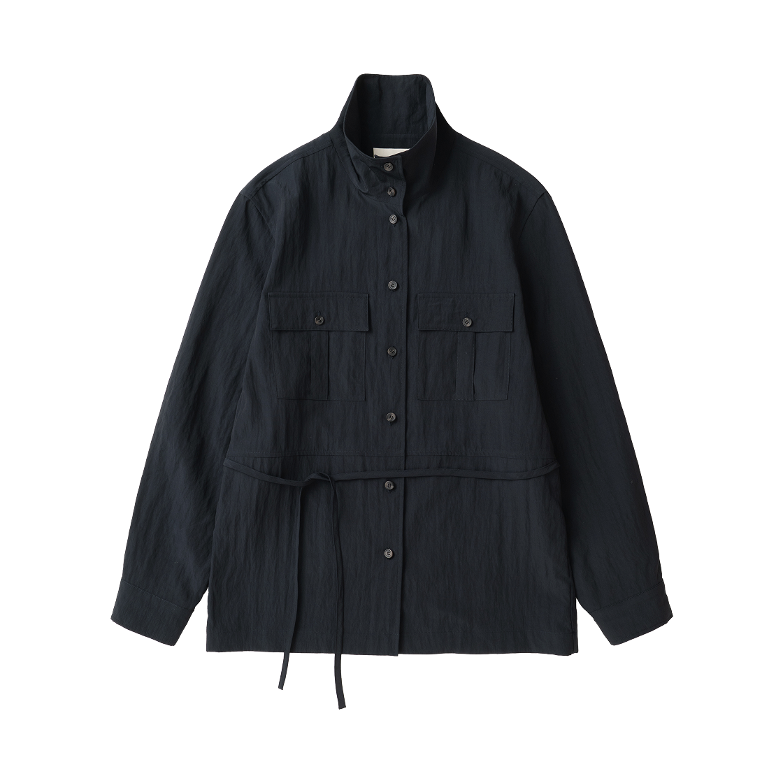 EFWSHAT060NAV aetoa Glossy Pocket Shirt Navy