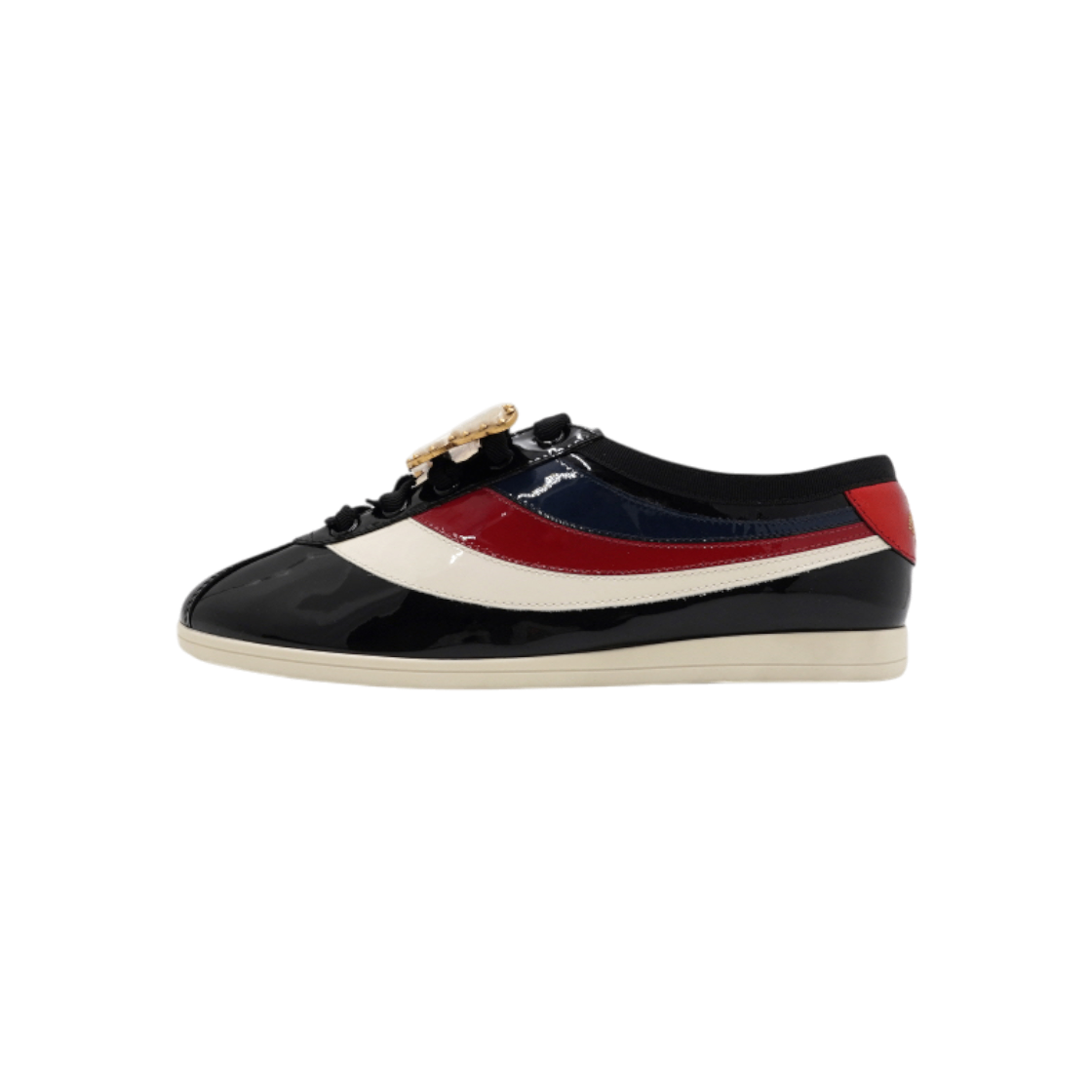 IT2A23LQI3M5 Gucci Black Patent Parachute Women Sneakers