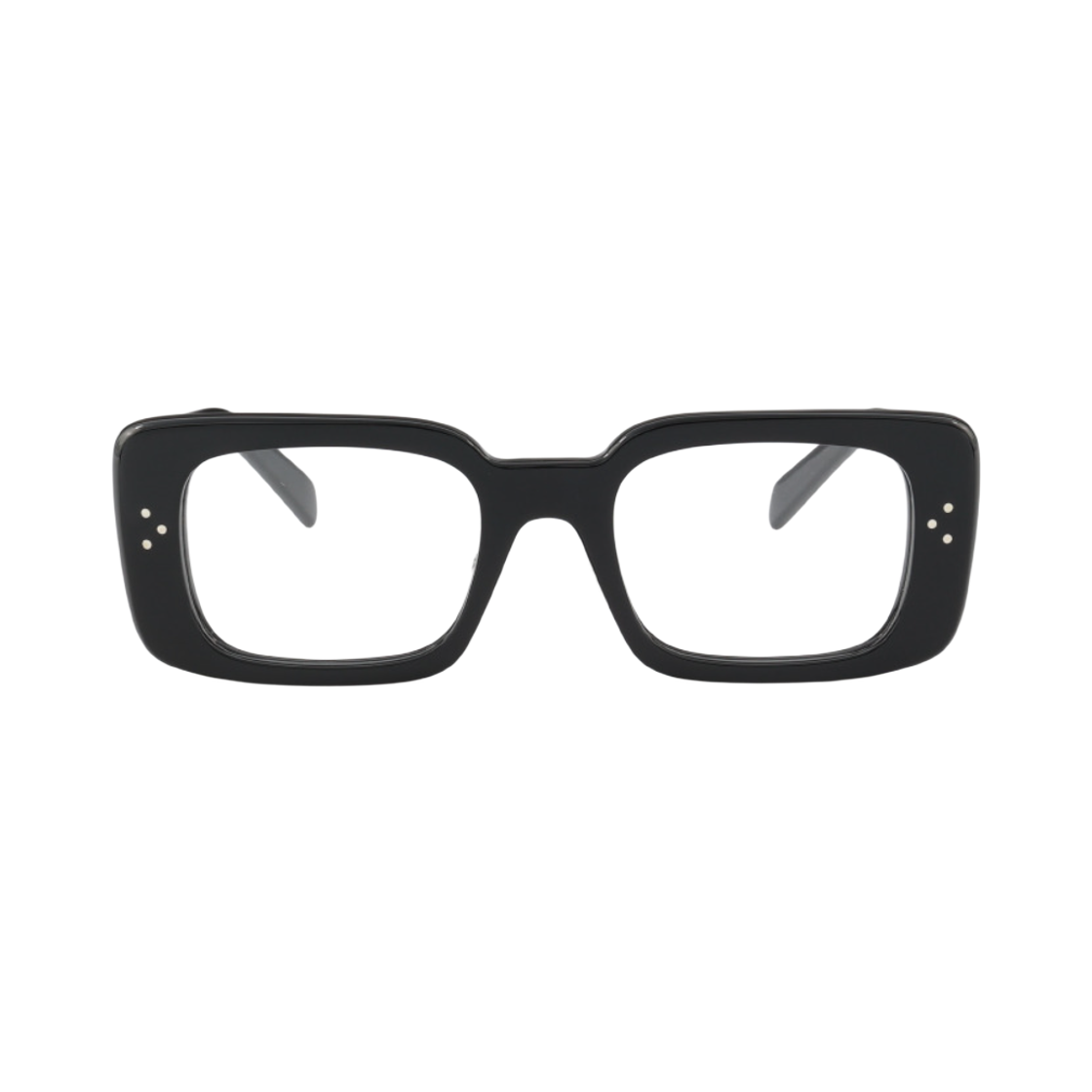 CL50163F-001 Celine 3 Dots Square Glasses in Acetate Shiny Black