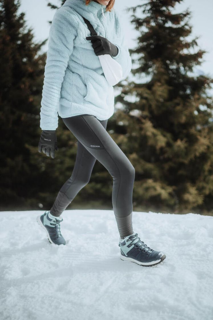 데카트론 여성 방한 발수 등산 레깅스 웜 NH500 스모크 블랙(Decathlon Women's Warm Water-Repellent Hiking Leggings NH500 Smoke Black) - 8