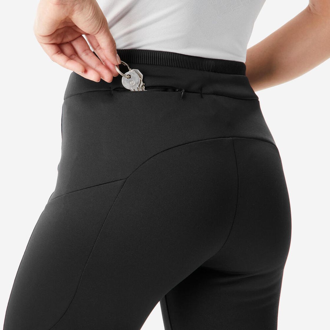 데카트론 여성 방한 발수 등산 레깅스 웜 NH500 스모크 블랙(Decathlon Women's Warm Water-Repellent Hiking Leggings NH500 Smoke Black) - 7