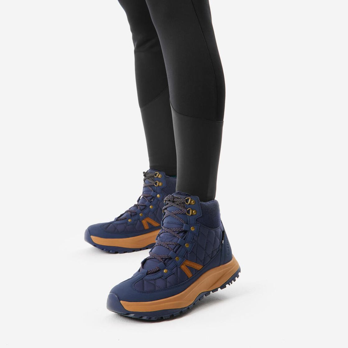 데카트론 여성 방한 발수 등산 레깅스 웜 NH500 스모크 블랙(Decathlon Women's Warm Water-Repellent Hiking Leggings NH500 Smoke Black) - 5