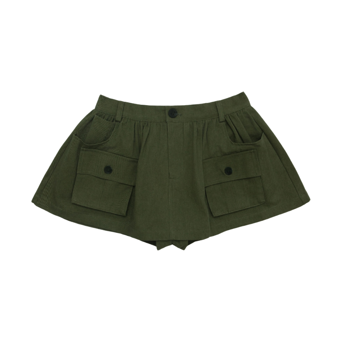 모이페어 버튼 카고 스커트 카키(MOIFAIRE Button Cargo Skirt Khaki)