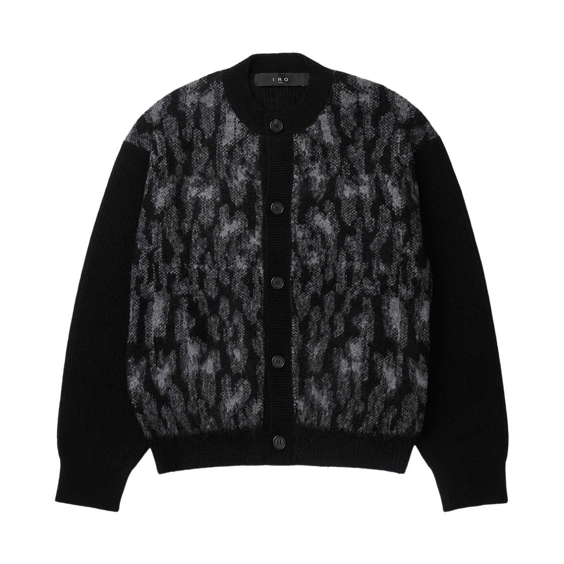 IQWAA26732BKP Iro Maille Pattern Cardigan Black Pattern