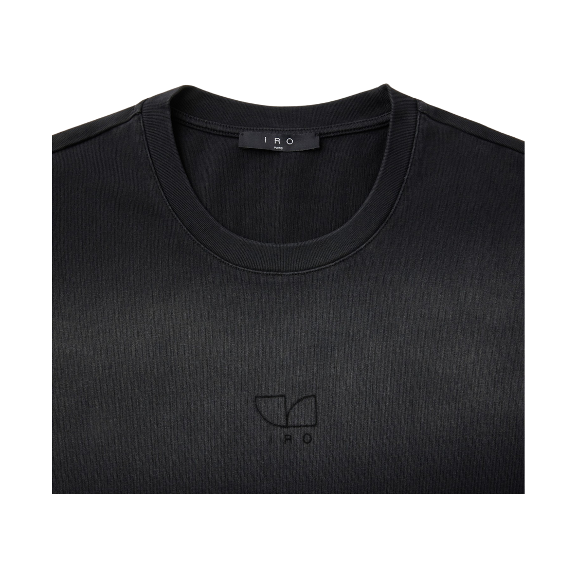 이로 키아누 심플 도형 로고 긴팔 티셔츠 블랙(Iro Keanuu Simple Geometric Logo Long-Sleeve T-Shirt Black) - 4