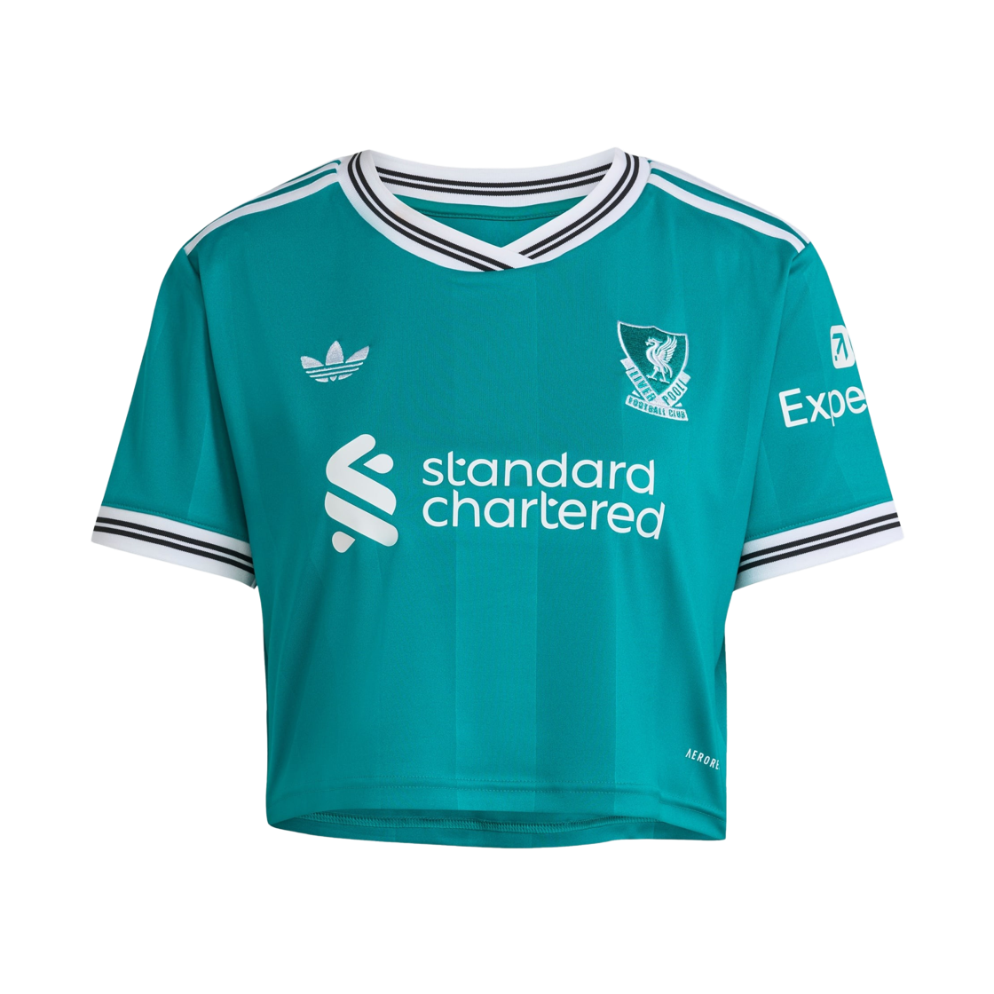 JV6492 (W) Adidas Liverpool FC 2025/26 Third Cropped Jersey Sea Green - KR Sizing (Non Marking Ver.)