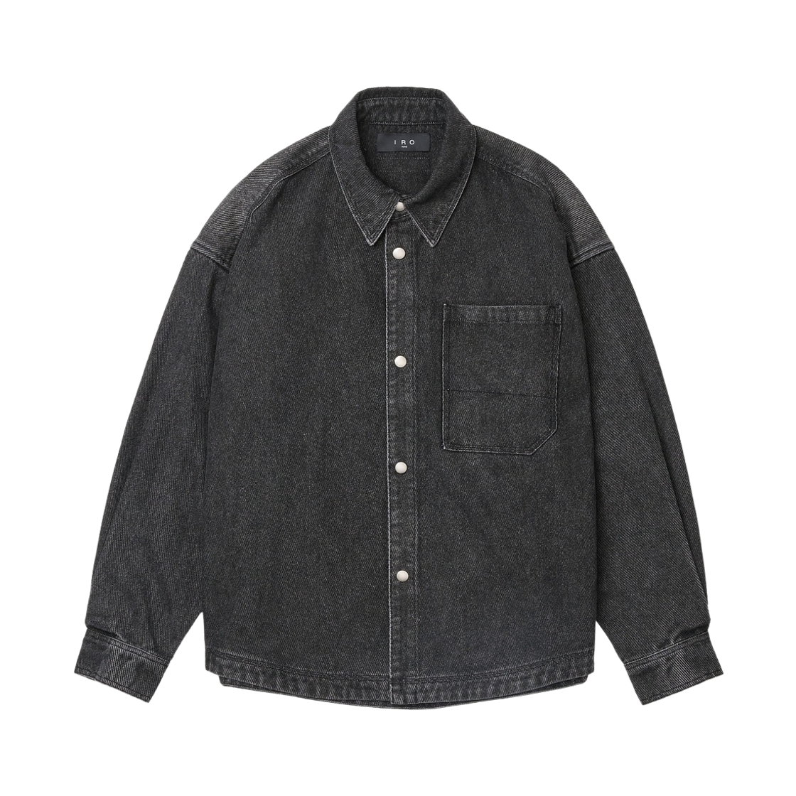 이로 말톤 데님 긴팔 셔켓 블랙(Iro Malton Denim Long-Sleeve Shirt Jacket Black)