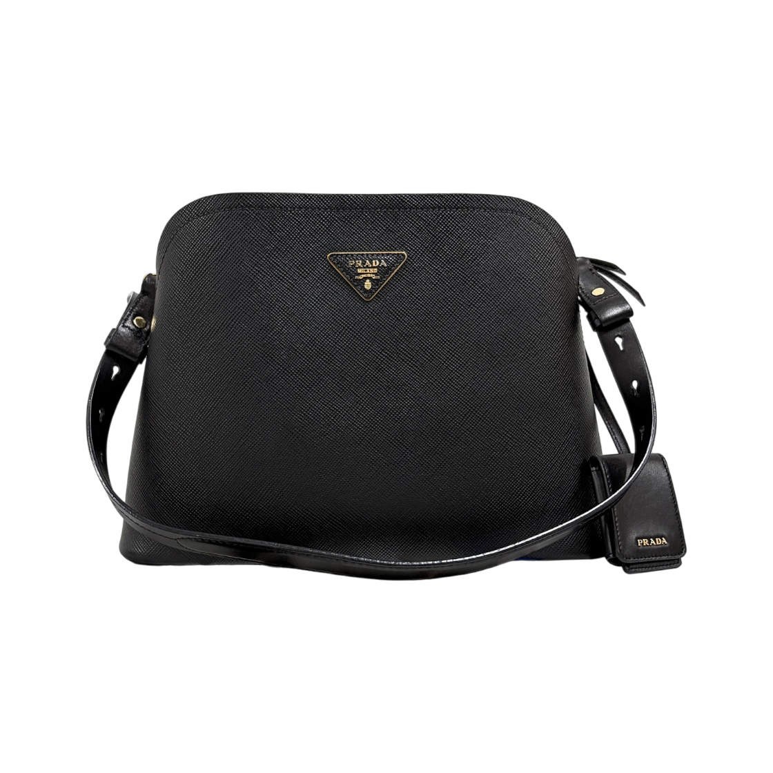 IT7I4D67WWT2 Prada Saffiano Martine Shoulder Bag Black