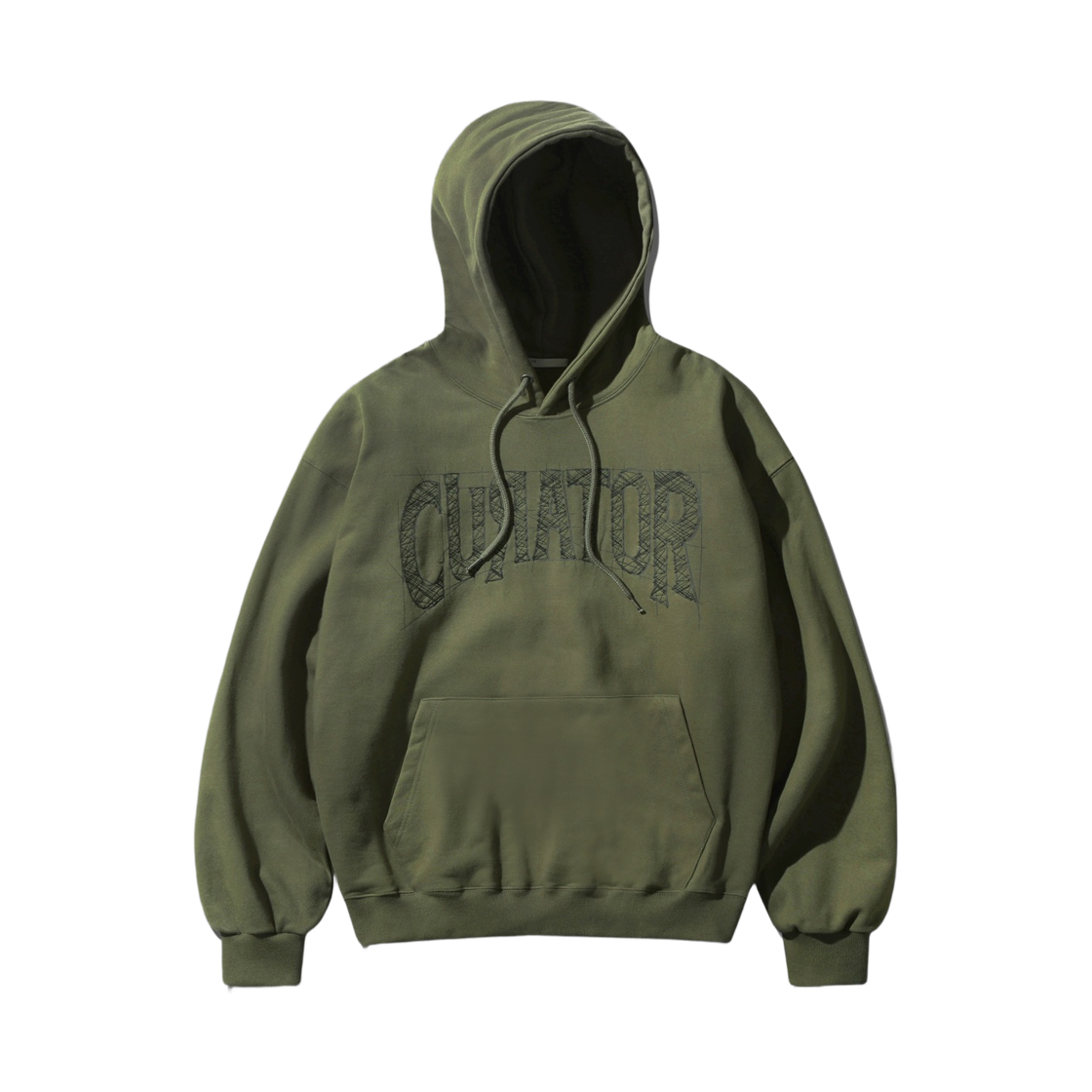 KMHD6820_Khaki_29 EZKATON Curator Heavy Cotton Hoodie Khaki KMHD6820