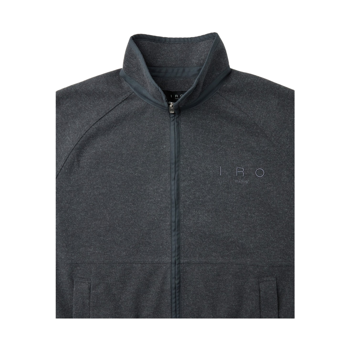 이로 르포 저지 이지 하이넥 집업 티셔츠 다크 그레이(Iro Repos Jersey Easy High-Neck Zip-Up T-Shirt Dark Gray) - 4