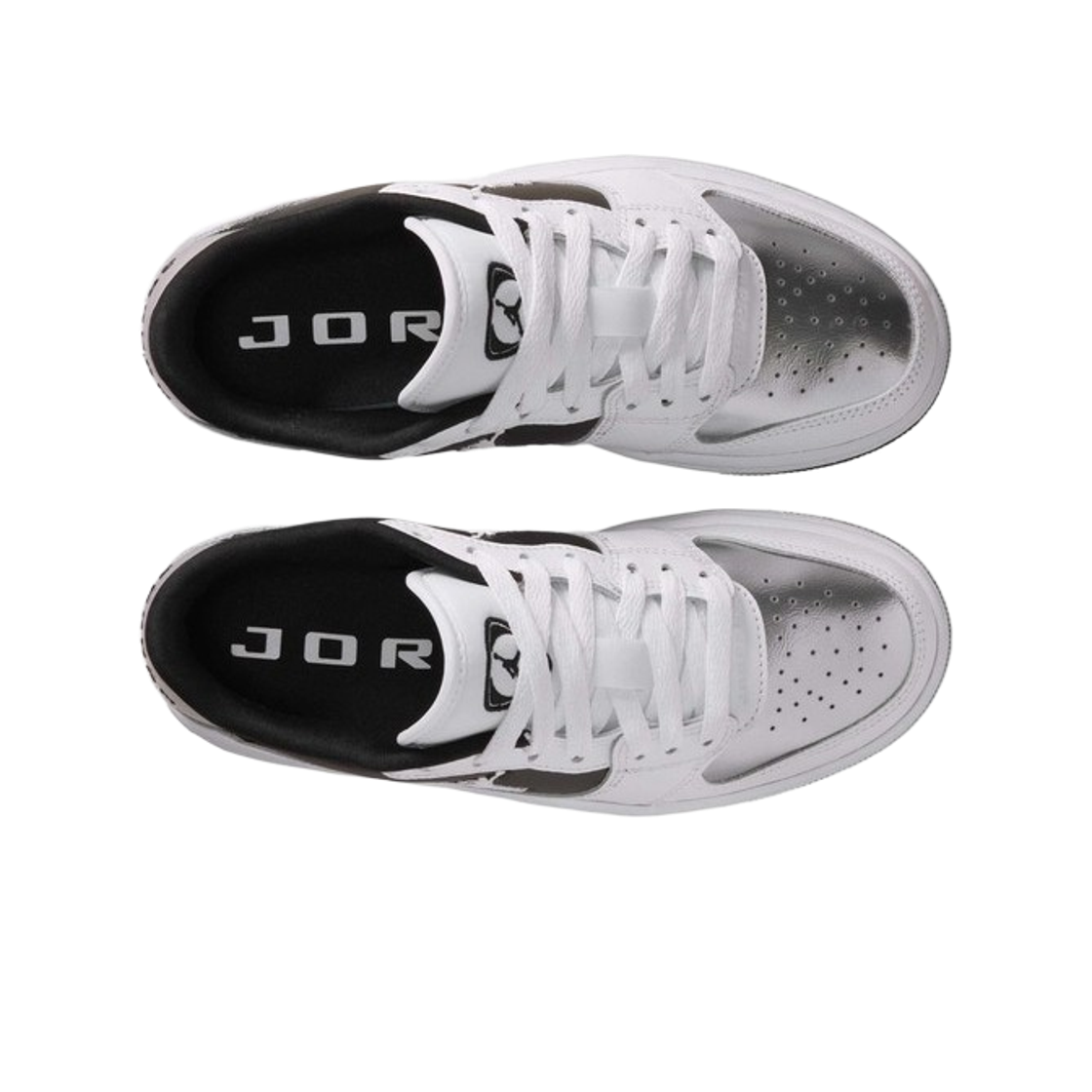 (GS) 조던 코트 커넥트 로우 화이트 메탈릭 실버((GS) Jordan Court Connect Low White Metallic Silver) - 2