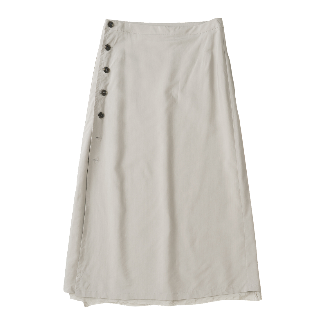 EFWSKAT079GRA aetoa Button Wrap Skirt Gray