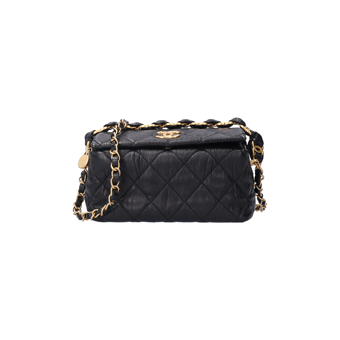 ITA3J338IQ5C Chanel Small Hobo Bag Crumbled Lambskin Black
