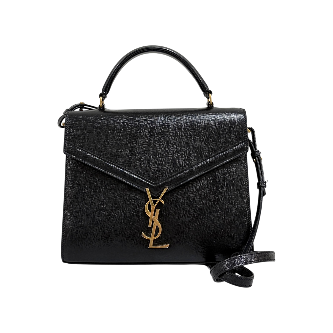 ITU45RN7MEMC Saint Laurent Cassandra Top Handle Tote Bag Black