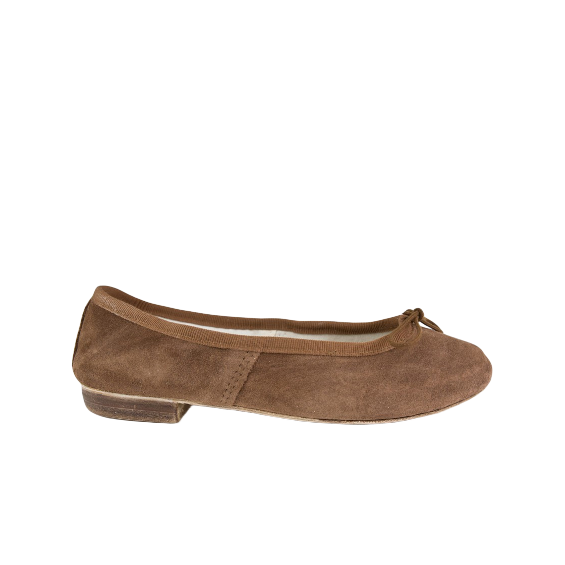 PO-DS-C11 (W) E.Porselli Suede Double Heel Ballet Flats Brown