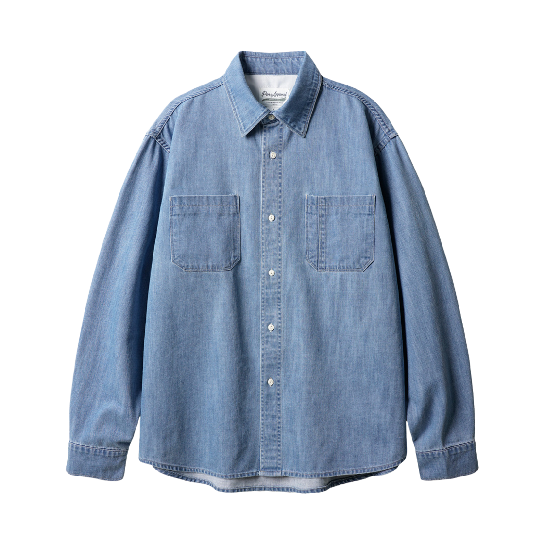 JULS4754_midiumblue_29 PERSTEP Grit Slub Denim Shirt Midiumblue JULS4754