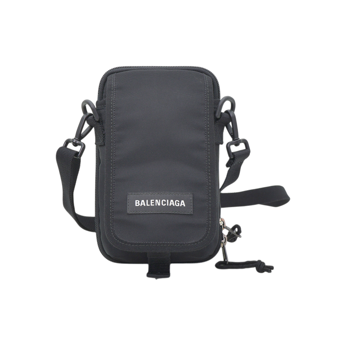 ITT63G9NLLLG Balenciaga Black Recycled Nylon Explorer Crossbody Bag