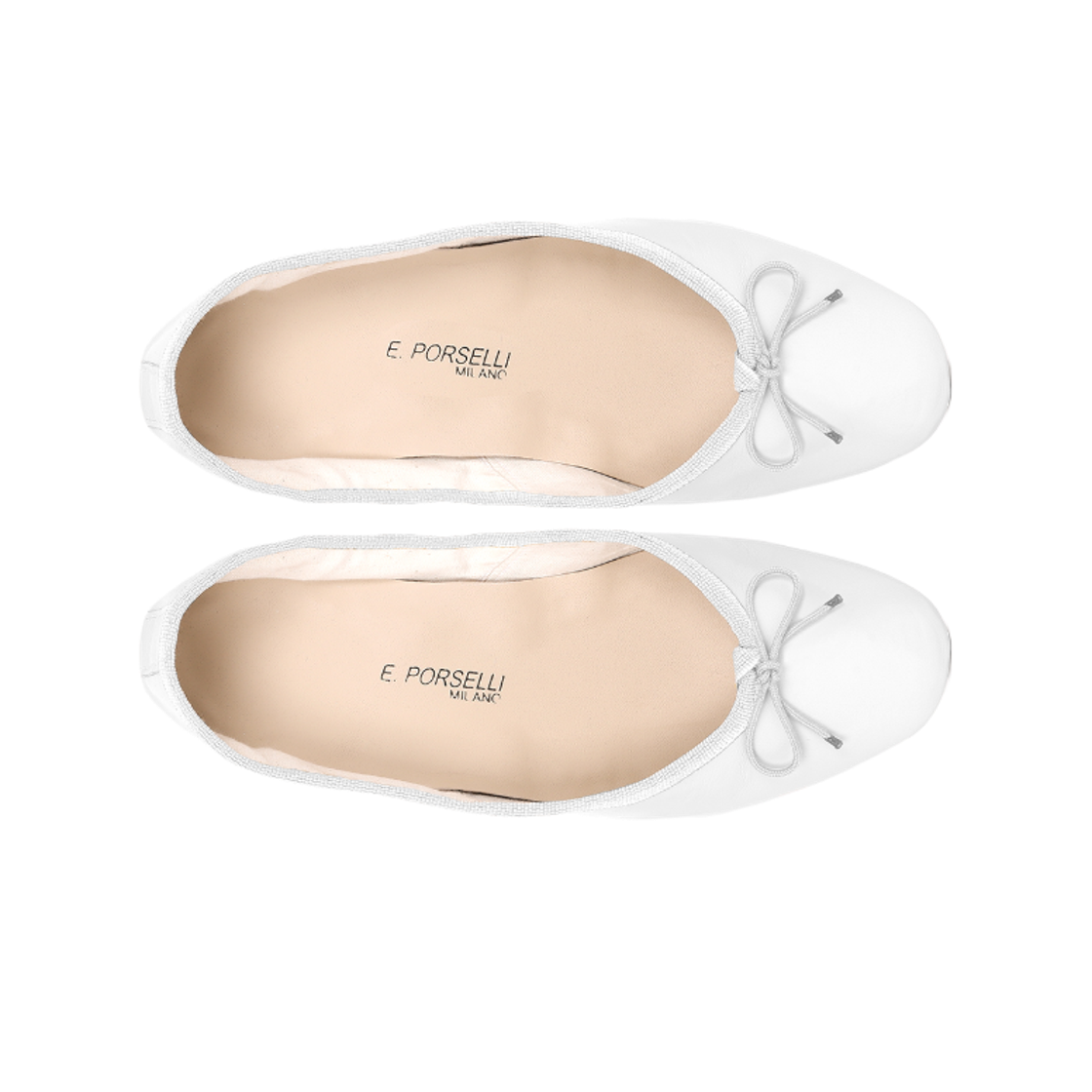 (W) E.포셀리 발레 플랫 화이트((W) E.Porselli Ballet Flats White) - 2
