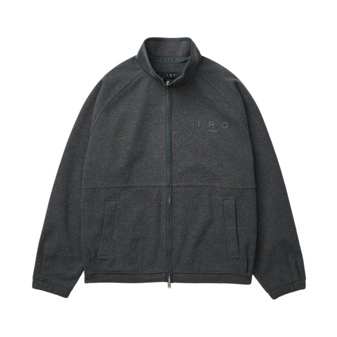 이로 르포 저지 이지 하이넥 집업 티셔츠 다크 그레이(Iro Repos Jersey Easy High-Neck Zip-Up T-Shirt Dark Gray) - 2