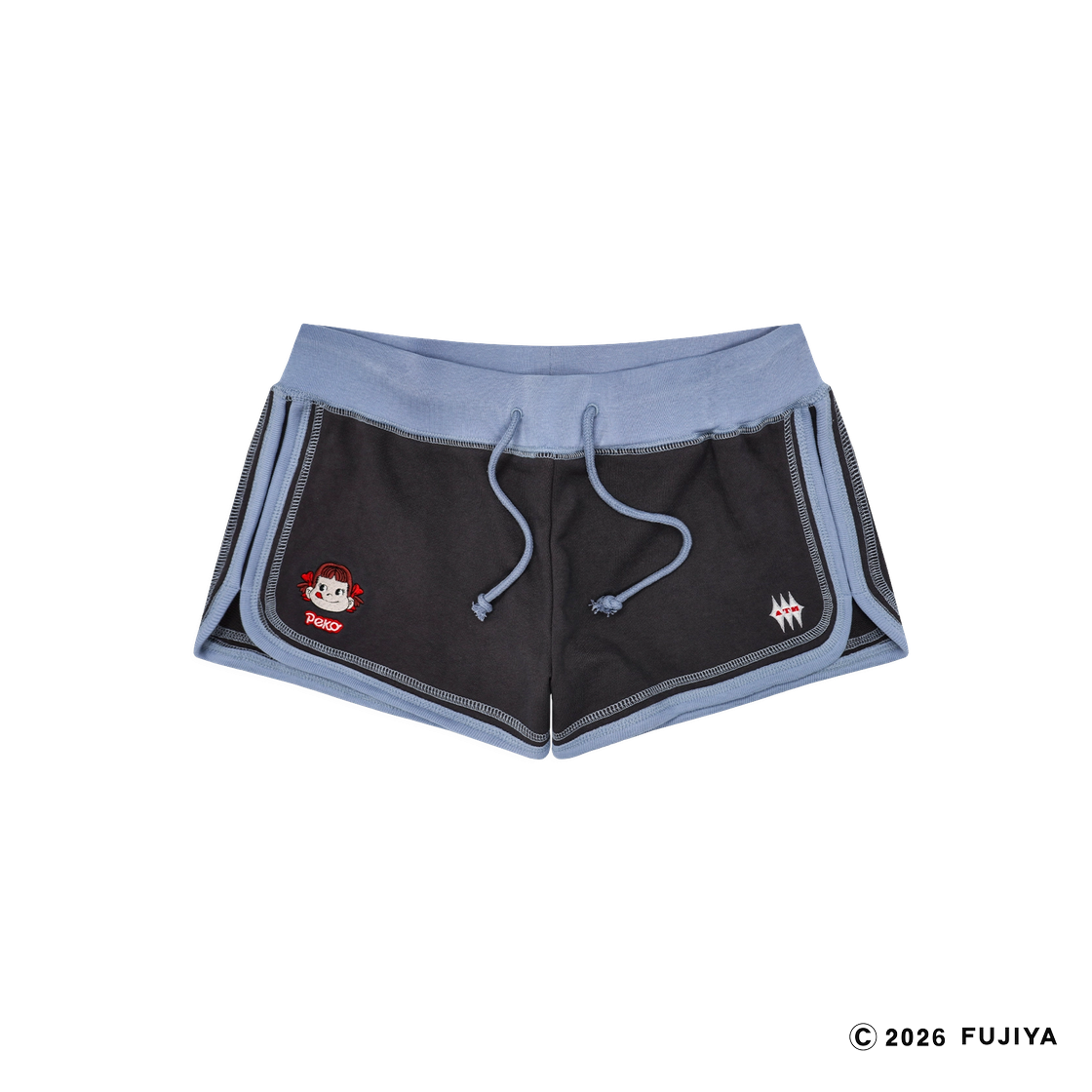에이티엠 x 페코 로고 쇼츠 차콜(Atm x Peko Logo Shorts Charcoal)