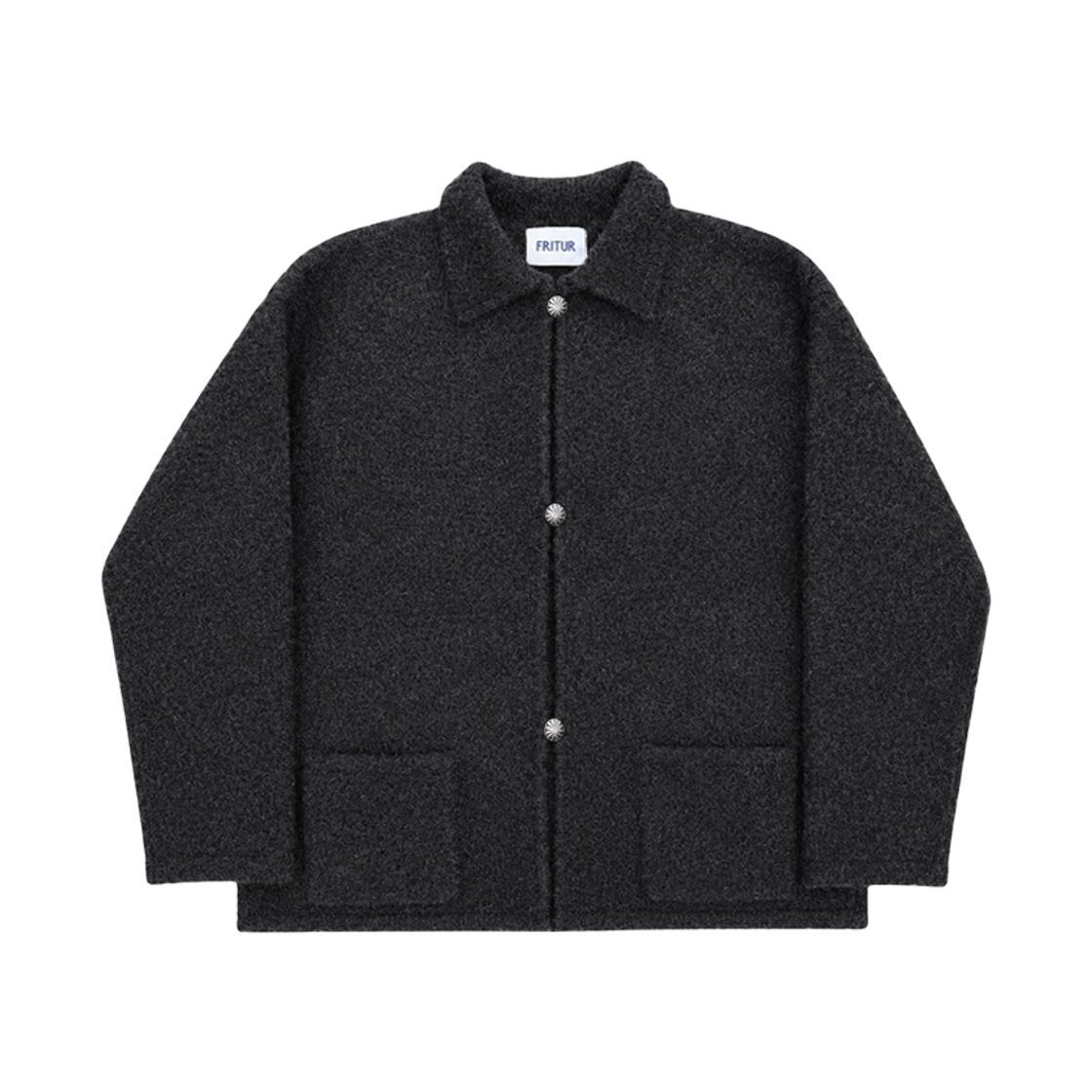 프리터 새들 알파카 가디건 차콜(FRITUR Saddle Alpaca Cardigan Charcoal_F263KN09)