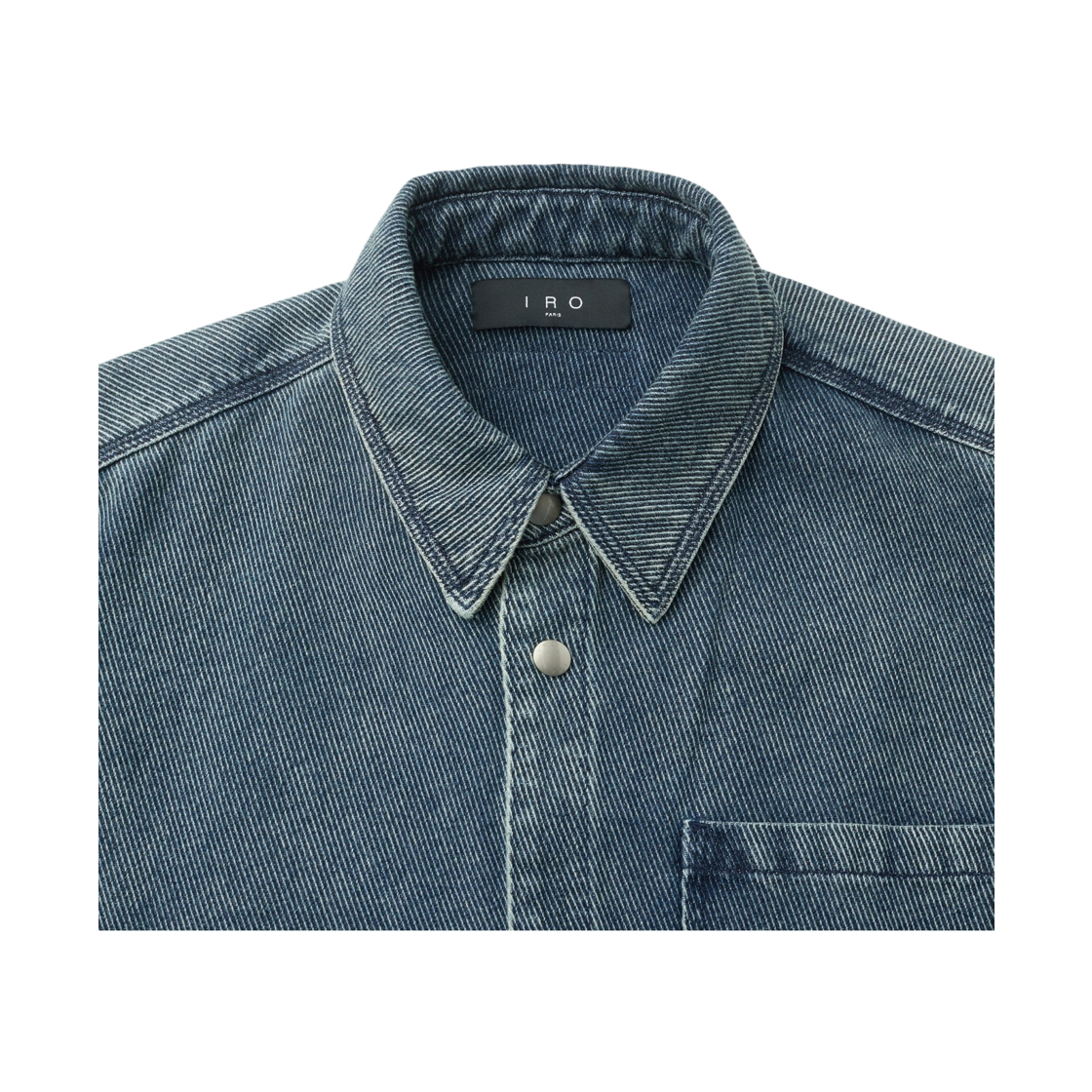 이로 말톤 데님 긴팔 셔켓 블루(Iro Malton Denim Long-Sleeve Shirt Jacket Blue) - 4