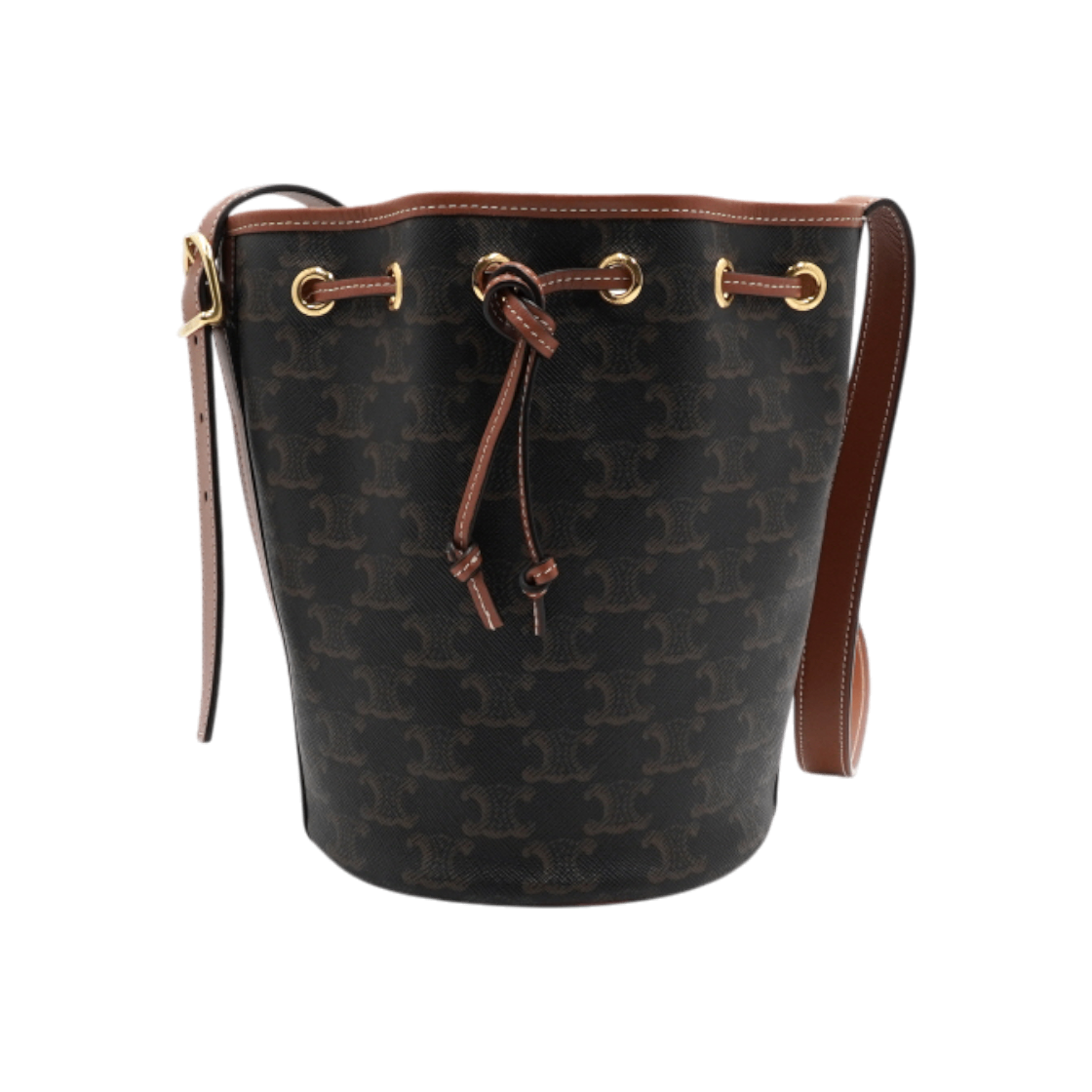 ITEPR9JK9RRF Celine Triomphe Drawstring Small Bucket Shoulder Bag